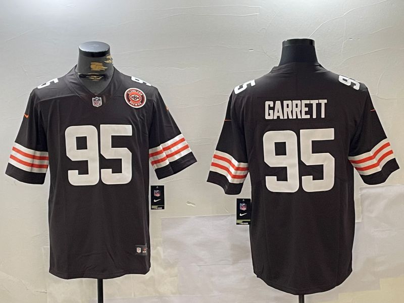 Men Cleveland Browns #95 Garrett Brown 2024 Nike Vapor Limited NFL Jersey style 2->miami dolphins->NFL Jersey
